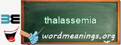 WordMeaning blackboard for thalassemia